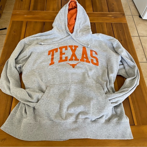 Vintage Gray Texas Hoodie with Orange Accents - Picture 6 of 8